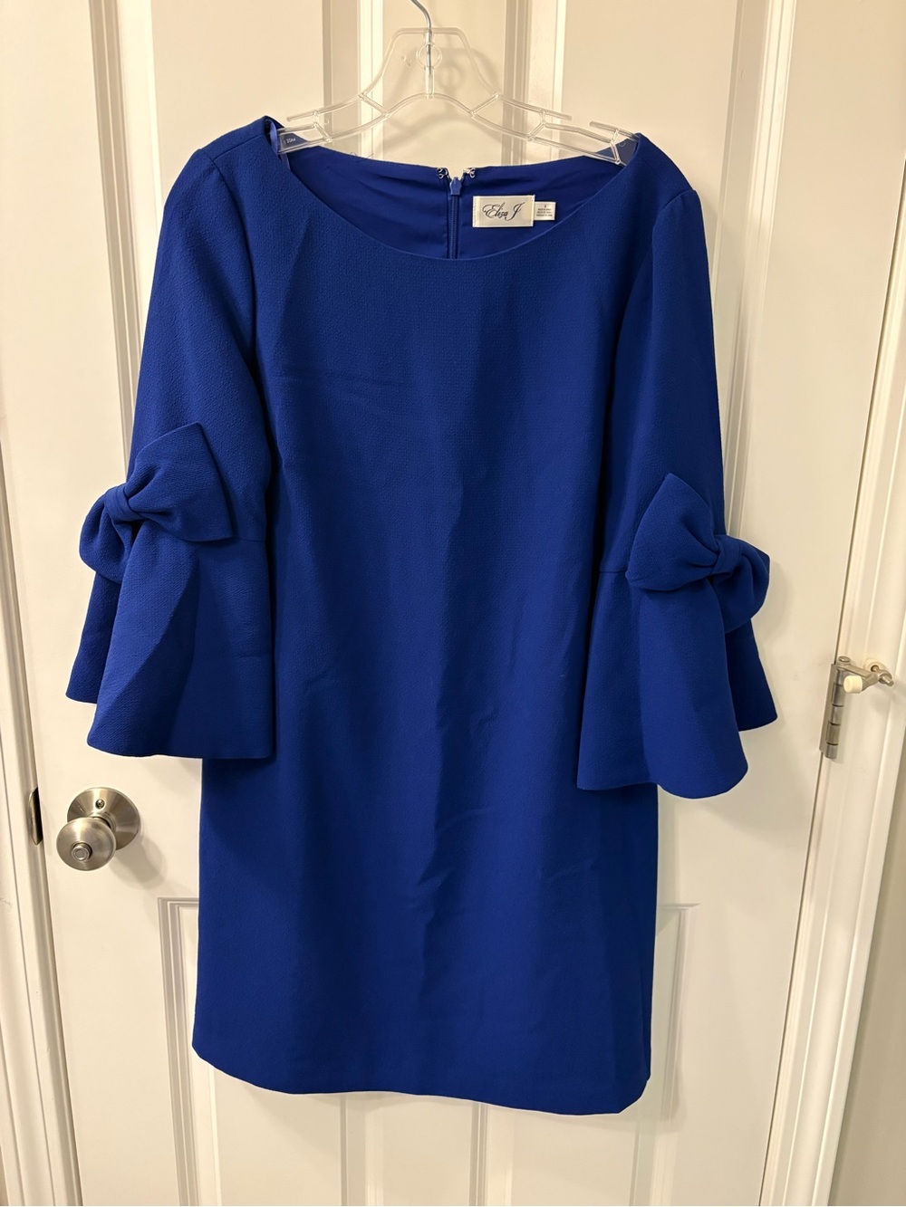 Eliza J Royal Blue Bow-Sleeve Shift Dress